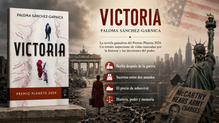 Portada de Victoria, novela de Paloma Sánchez-Garnica ambientada entre el Berlín de posguerra y Estados Unidos durante la Guerra Fría.