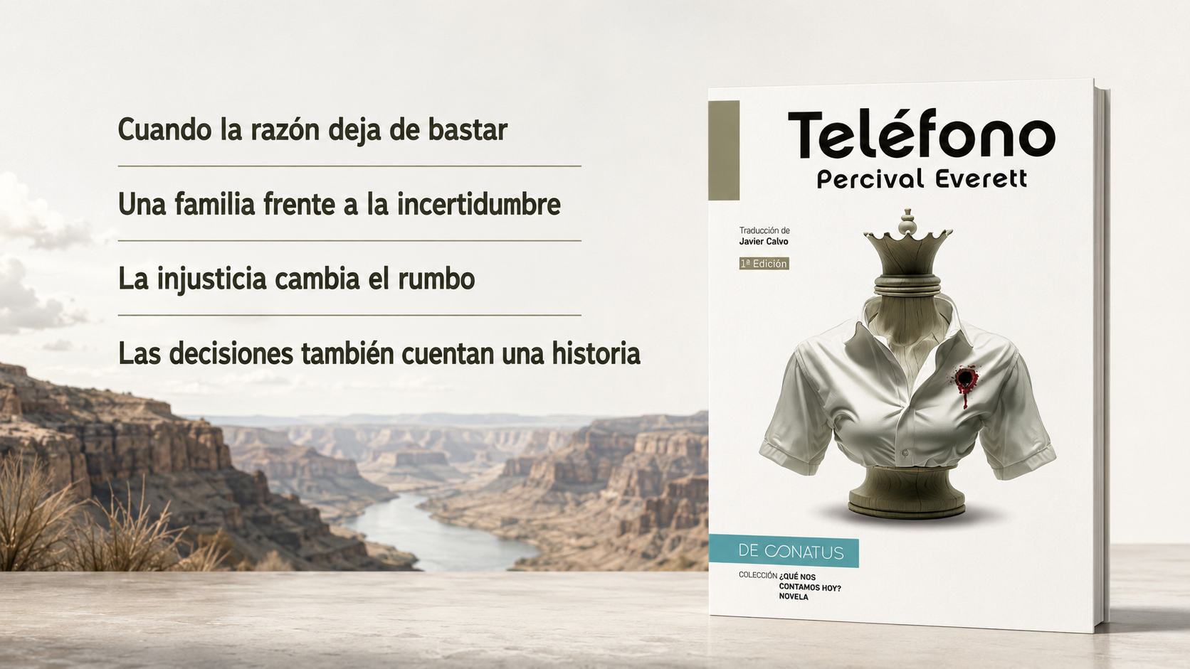Imagen destacada de Teléfono, de Percival Everett, publicada por De Conatus.