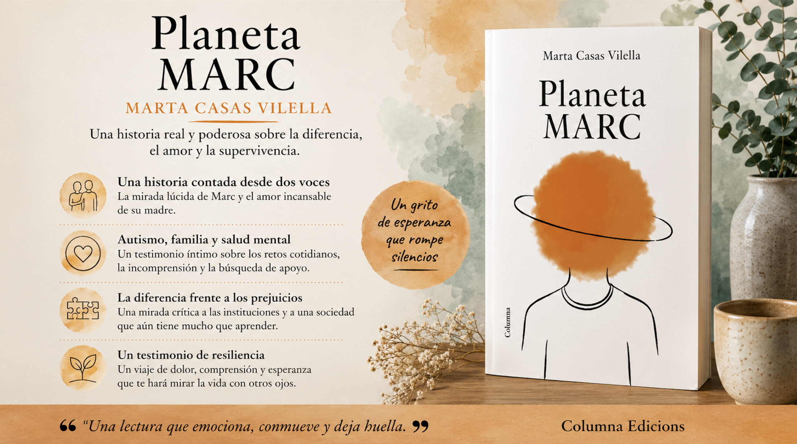 Imagen destacada de Planeta Marc, de Marta Casas Vilella, publicada por Columna Edicions.