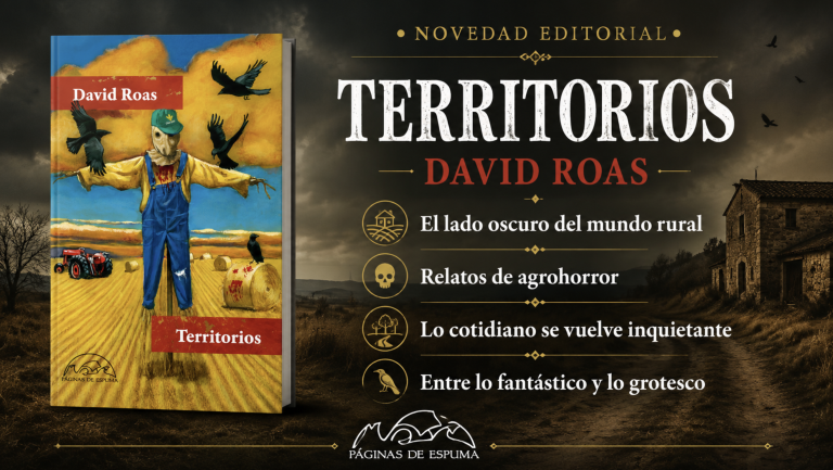 Portada de Territorios, de David Roas, publicado por Páginas de Espuma