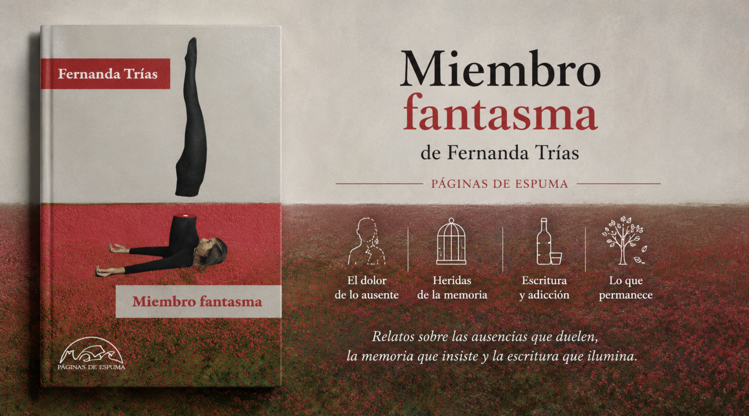 Portada de Miembro fantasma, de Fernanda Trías, publicado por Páginas de Espuma